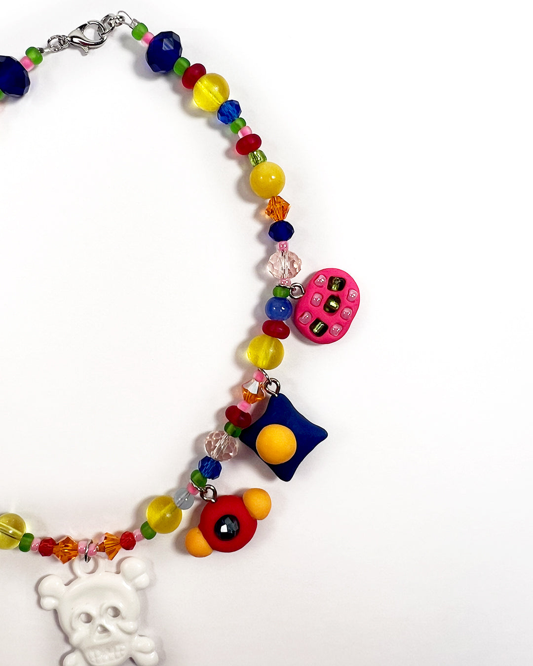 Skull and Crossbones Beaded Necklace